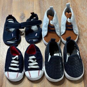 Kids Navy and White Shoes Set